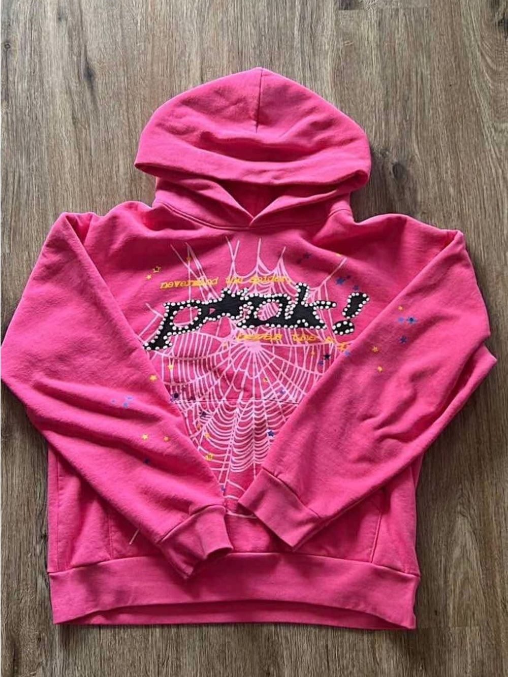 Mossimo Supply Co. Hot Pink Girls' Hooded Sweatshirt with Spiderweb Graphic